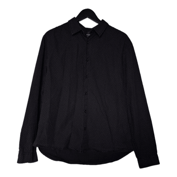 Black polka dot shirt