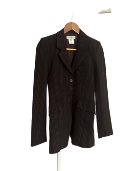 Dark brown Vertigo Paris pinstripe blazer