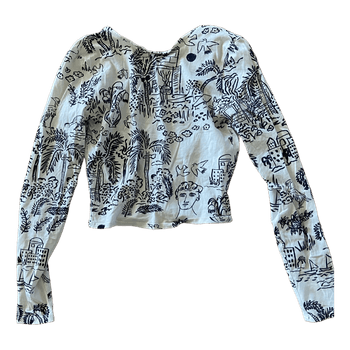 Monki printed long sleeve