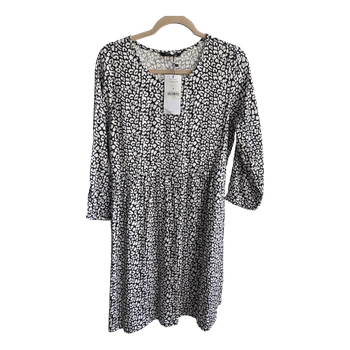 Black animal print dress