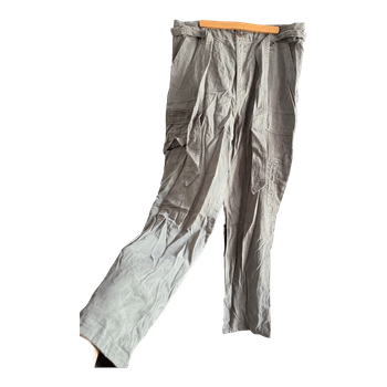 Green belted cargo trousers