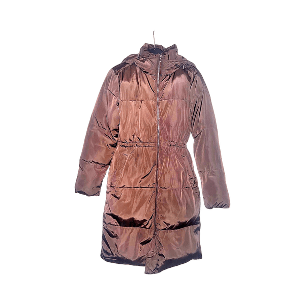 Brown puffer coat