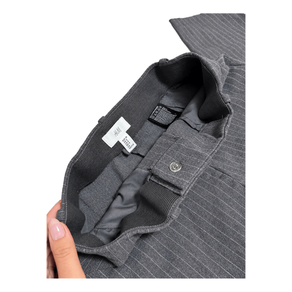 H&M grey pinstripe trousers