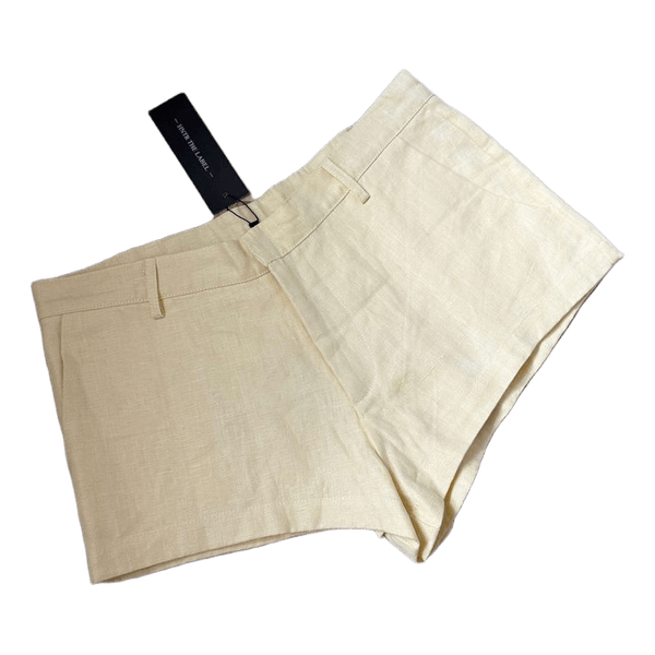 Yellow linen shorts