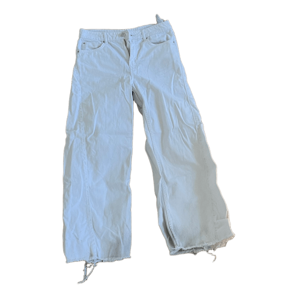 Hvide wide leg jeans