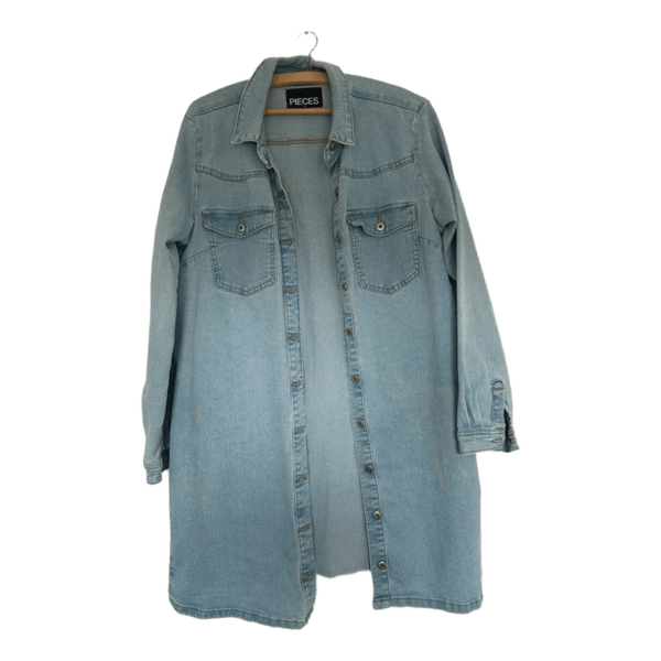 Pieces denimskjortekjole