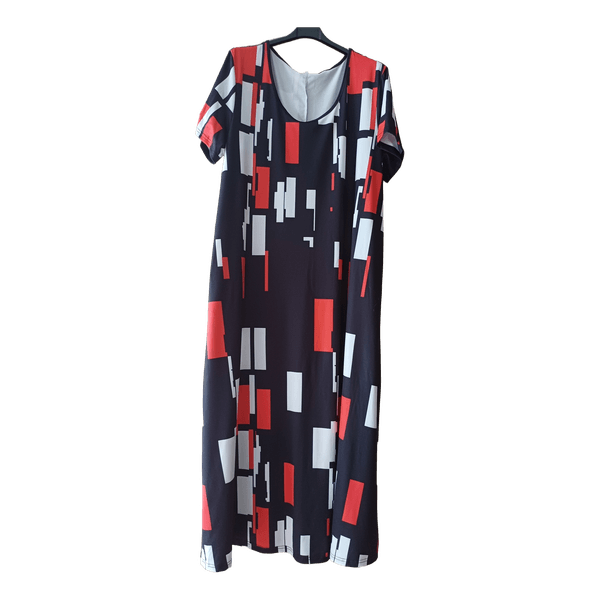 Geometric print maxi dress