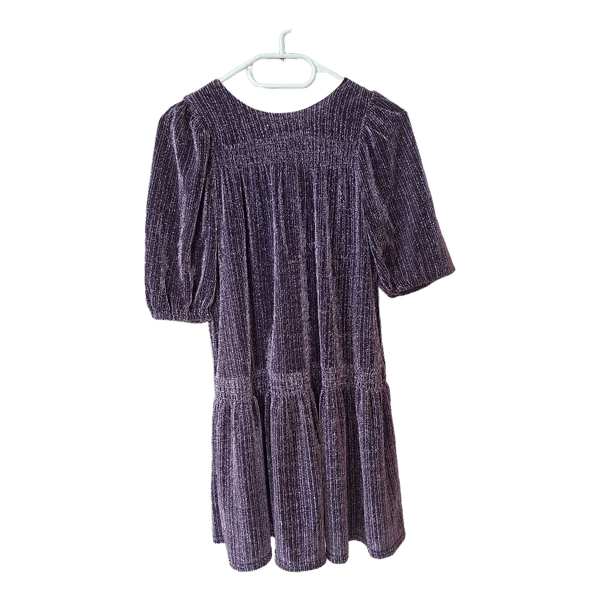 Lindex purple glitter dress