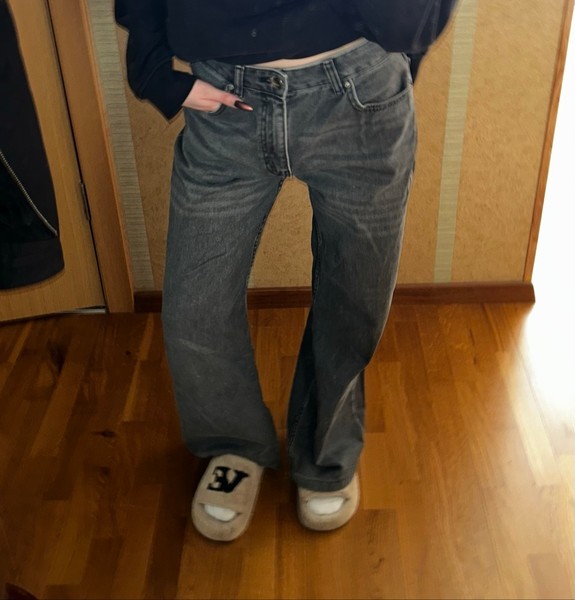 Grey denim jeans