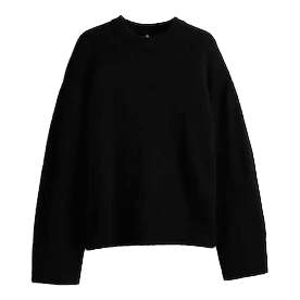 Sort strikbluse