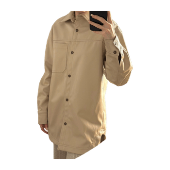 H&M faux leather button-up jacket