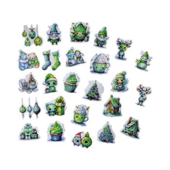 Vihreitä joulutarroja 