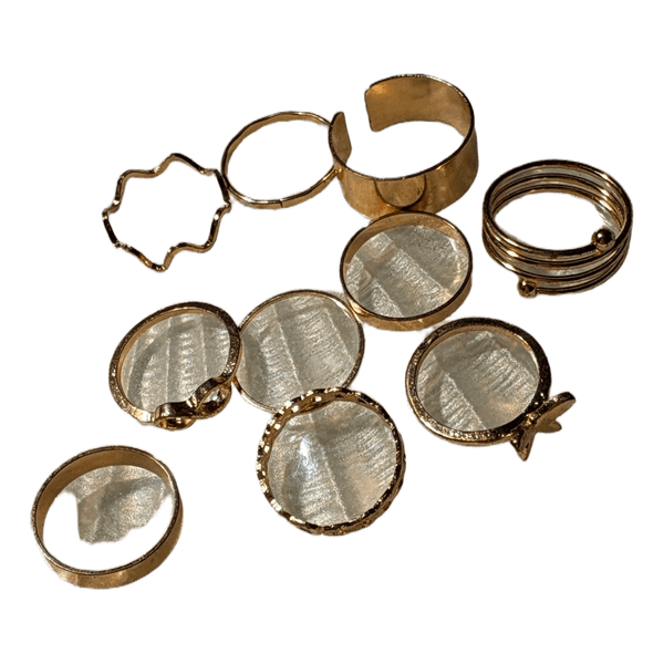 Gold-tone ring set