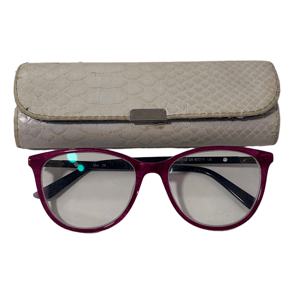 Pink glitter glasses