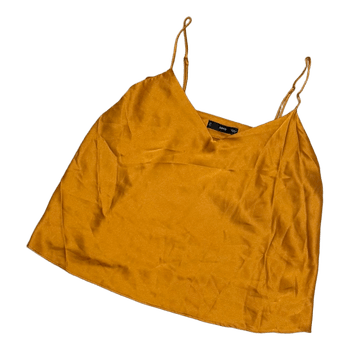 Mustard satin camisole top