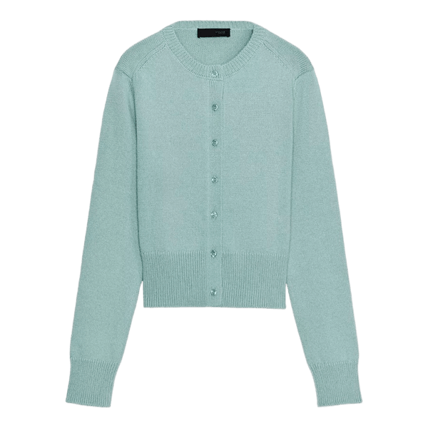 Lysegrøn strikket cardigan