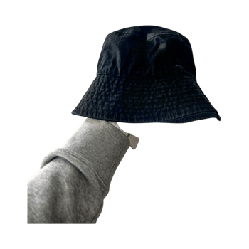 Black bucket hat