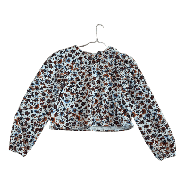 Blomstret langærmet bluse