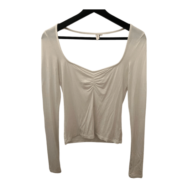 White long sleeve top
