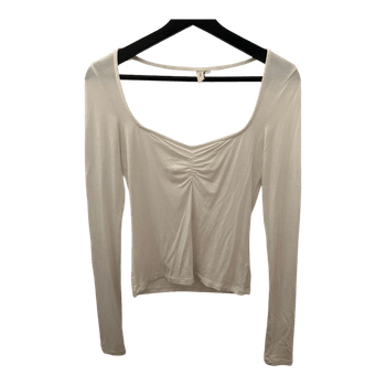 White long sleeve top