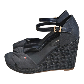 💙 Tommy Hilfiger dark blue platform sandals with bow | Size 41 (fits 40)