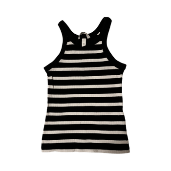 Ribbattu hihaton toppi