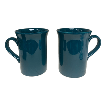 Dark green ceramic mugs