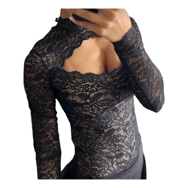 Black lace bodysuit