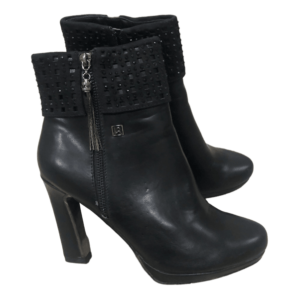 Boots à talons noirs