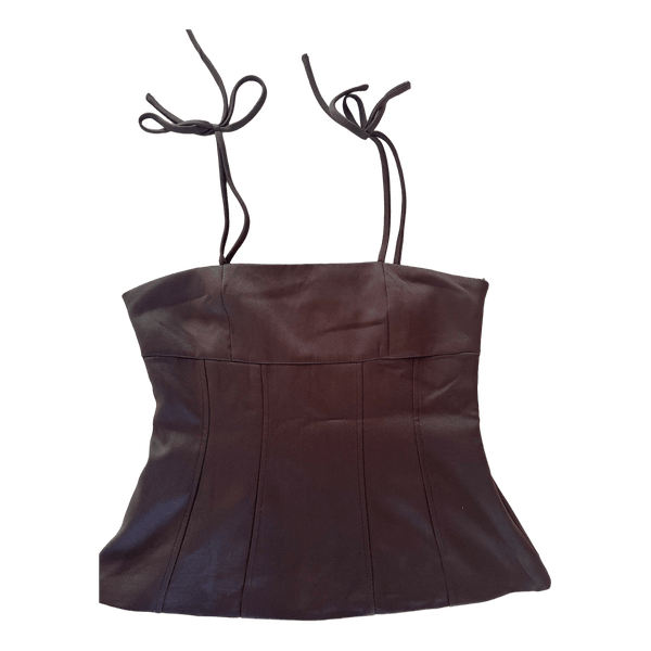 Brown corset top