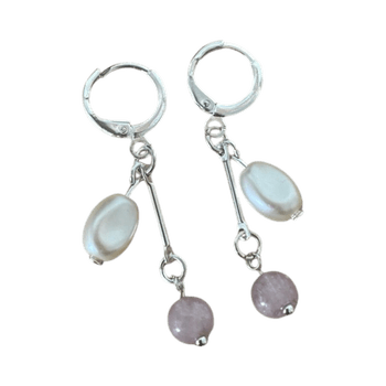 Helmikorvakorut, vaaleat helmet