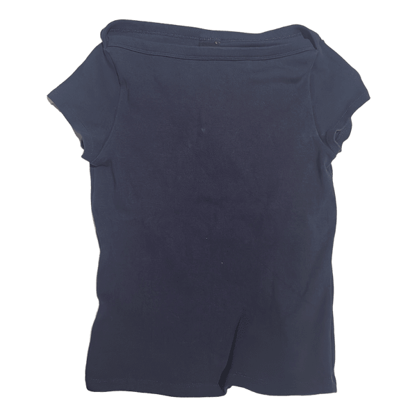 Mørkeblå t-shirt med bådudskæring