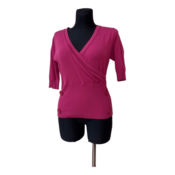Pink wrap sweater