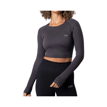 Cropped long-sleeve top