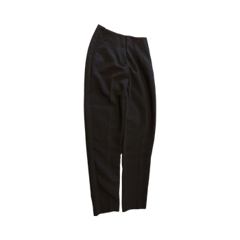 Black tapered trousers