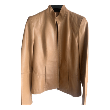 Beige leather jacket