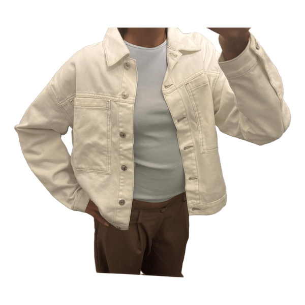 Hvid denimjakke