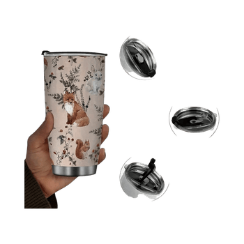 Floral insulated travel mug