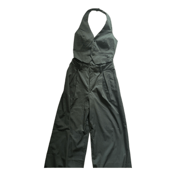 gray one-piece suit