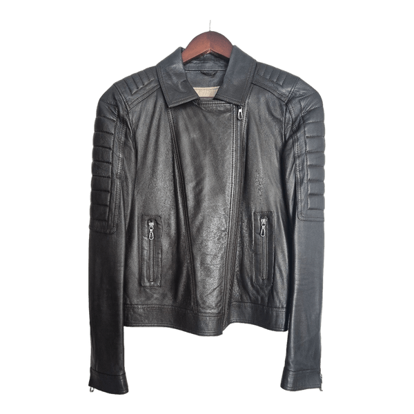 Brown leather jacket