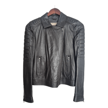 Brown leather jacket