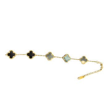 Gold clover bracelet