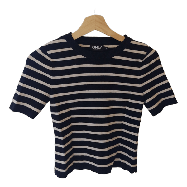 ONLY stribet kortærmet bluse