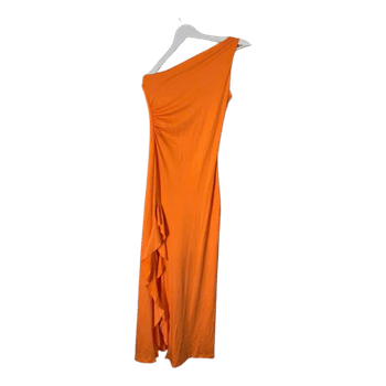 Orange one-shoulder dress
