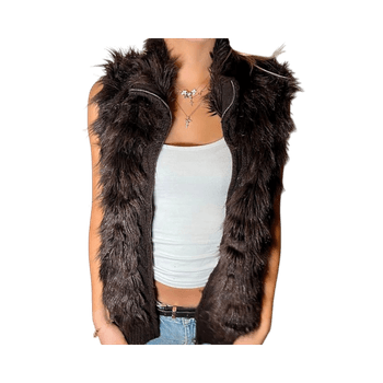 Ruskea tekoturkisliivi