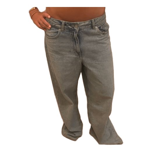 Blue wide leg jeans