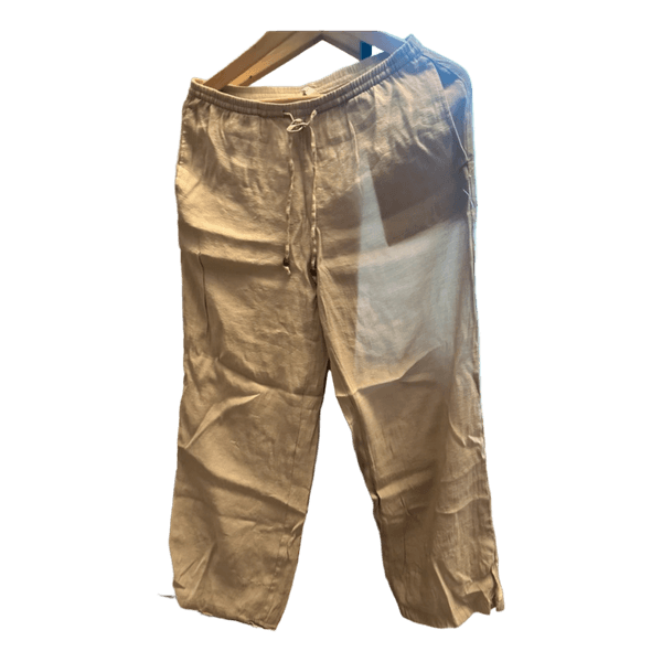 Beige hør bukser