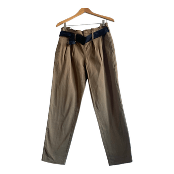 Scotch & Soda Paperbag Chino Pants Beige Camel Size S High Waist Belted