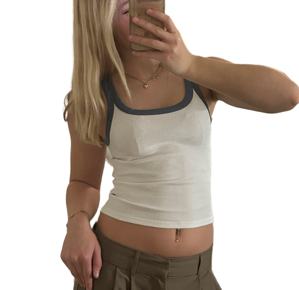 Zara ribbet tanktop