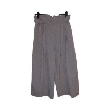 Grey paperbag waist culottes